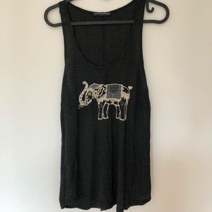 Brandy Melville elephant embroidered tank O/S